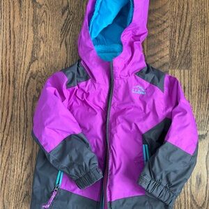 L.L. Bean Purple and Gray Jacket (removable warm liner, rain coat)